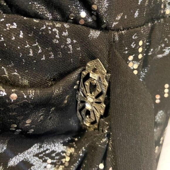 Sugarplum Women's V-neck Metallic‎ Faux Wrap Dress NWT - Picture 7 of 8